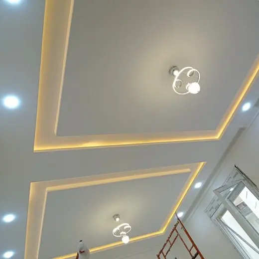 Double caisson en BA13 avec éclairage indirect – faux plafond